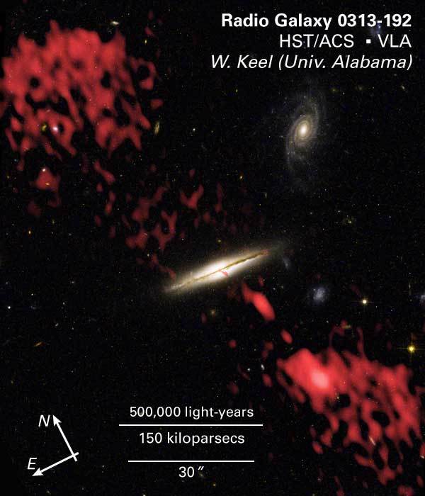 Spiral Galaxy 0313-192 Produces Giant Radio-Emitting Jet - NASA
